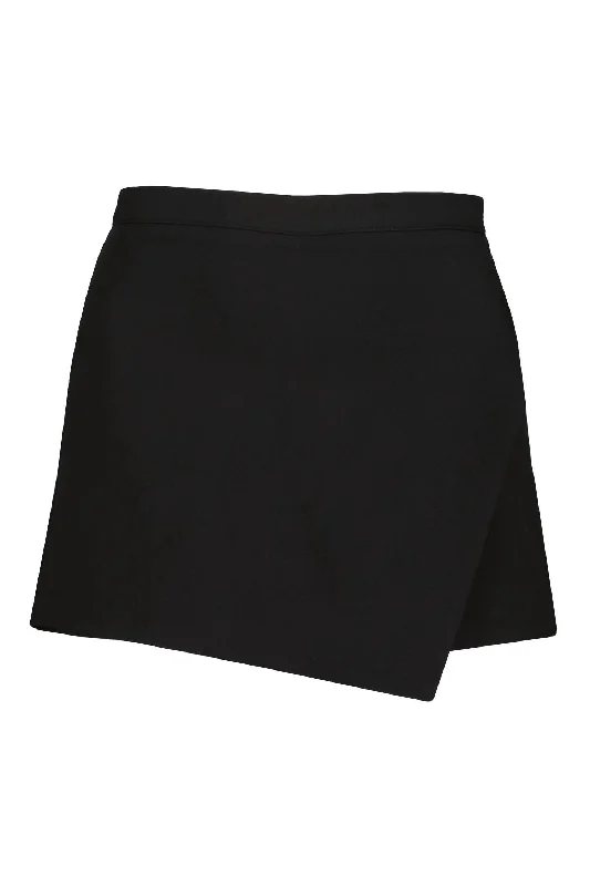 Cuffed Women Shorts for a Laid - Back and Trendy LookValencia Skort In Black