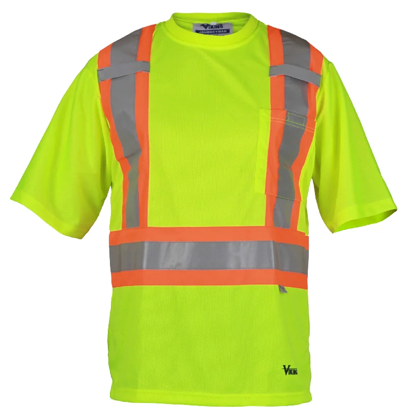 Embroidered Women T Shirt with Intricate DetailsViking® Short Sleeve Hi-Vis T-Shirts 6006