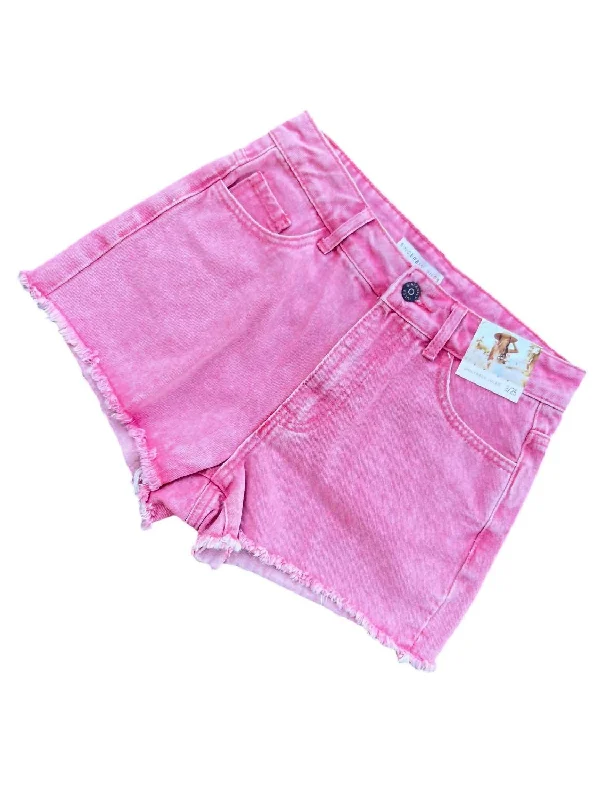 Linen Women Shorts for Breathable Comfort in Hot WeatherWomen's Perfect Denim Short In Pink