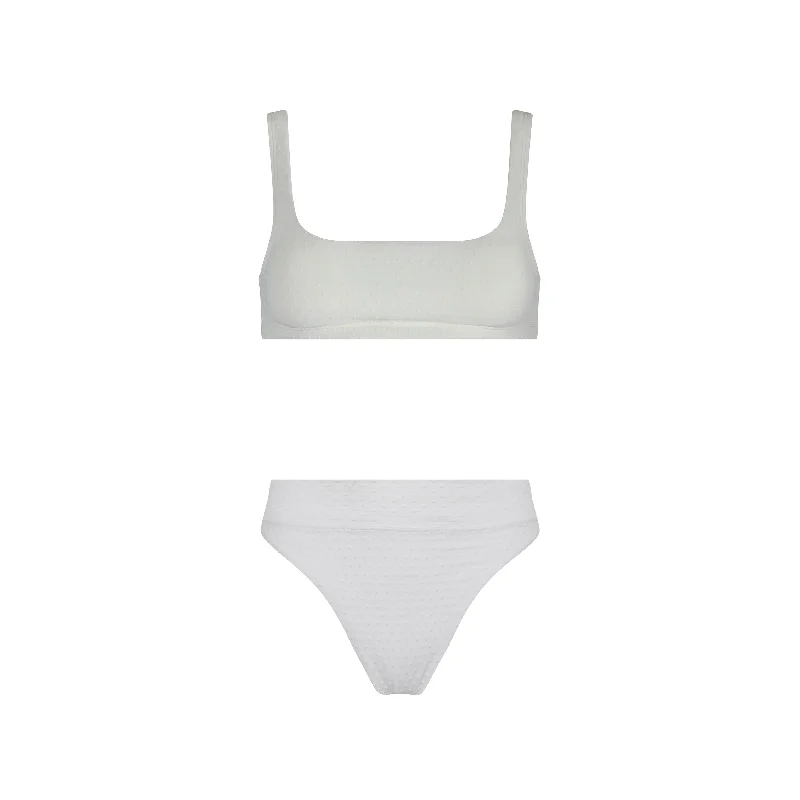 Sustainable women swimwear made from recycled materials for eco - conscious beachgoersBANDEAU TOP ANTIBES 74