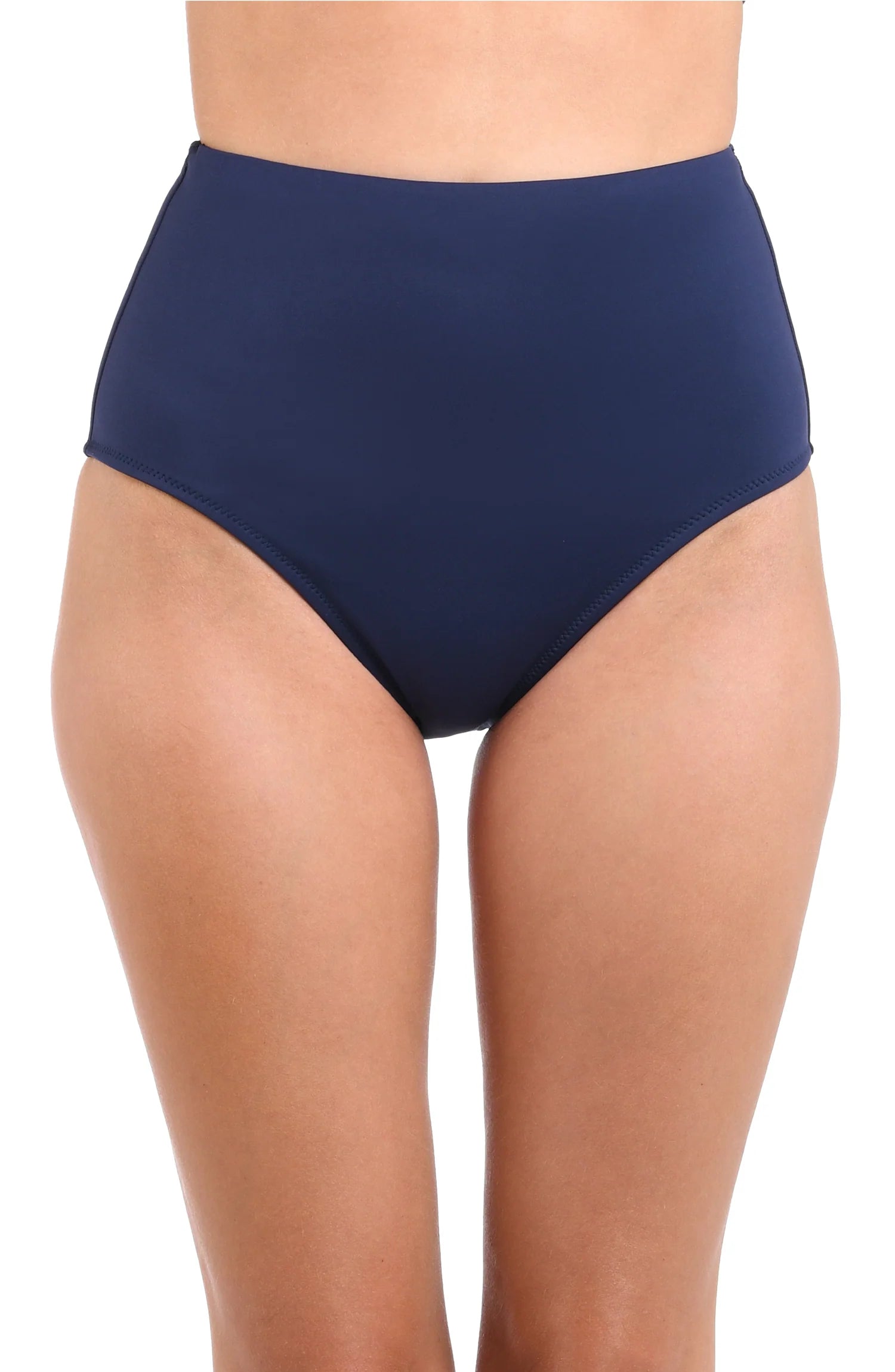 One - piece women swimwear with cut - outs for a stylish and modern appealLB Luxe Ultra Hi-Waist Pant In Indigo - La Blanca