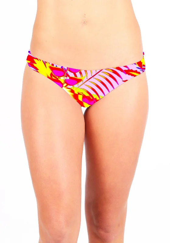 Sports women swimwear for high - intensity water activities like swimming lapsPink Florida Bottom