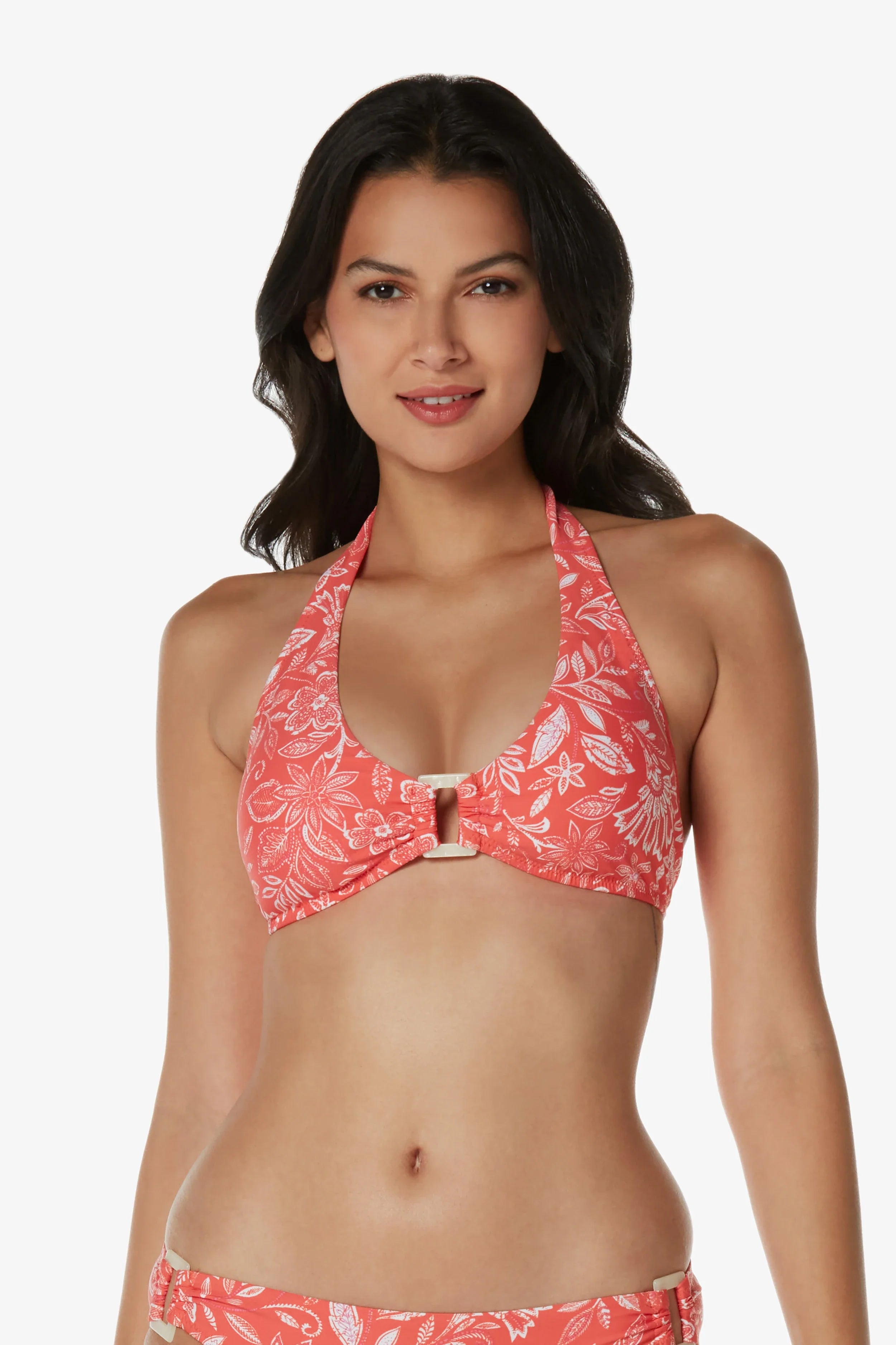 Lace - trimmed women swimwear for an elegant and romantic touchShell Halter  |  Gigi Floral